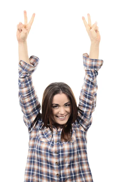 Hermosa mujer ganadora —  Fotos de Stock