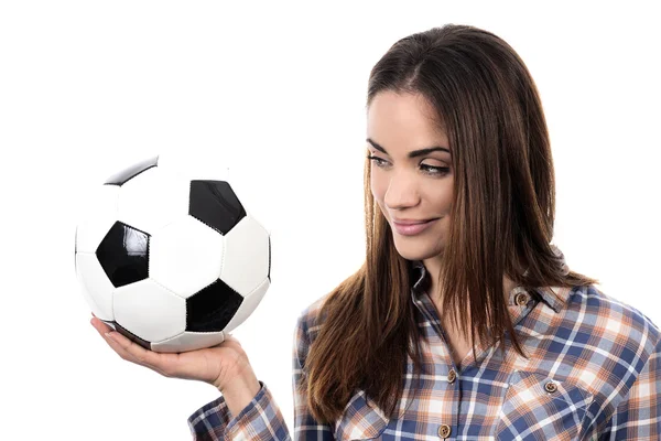 Hermosa mujer con pelota —  Fotos de Stock