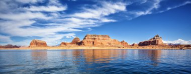 panoramic view on famous lake Powell clipart