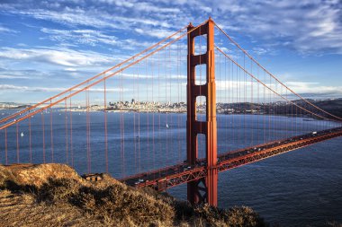 ünlü golden gate Köprüsü manzarasına