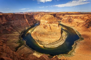 Famous horizontal view of horseshoe Bend clipart