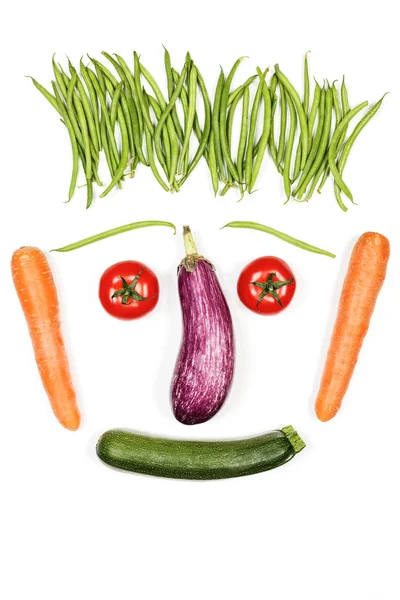 Happy vegetables face — Stock Photo, Image