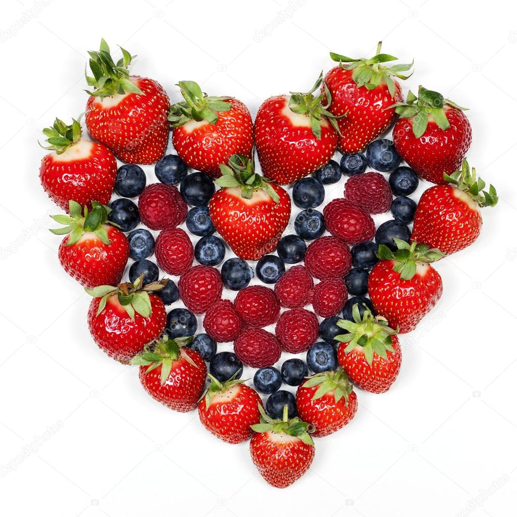 red fruit heart