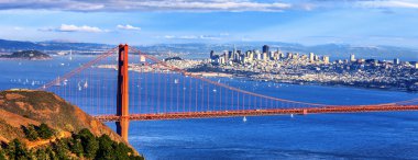 ünlü golden gate Köprüsü'nün panoramik görünüm