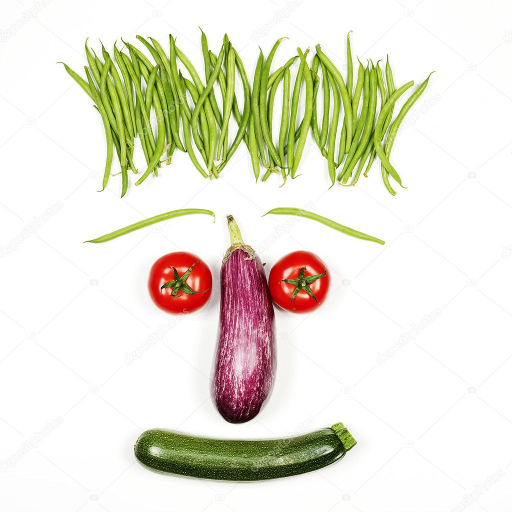 Funny vegetables face