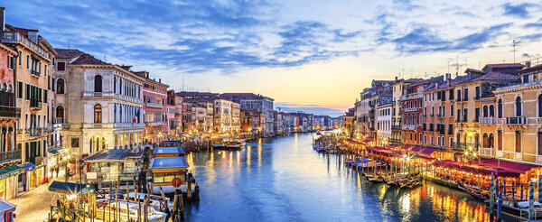 Panoramic view of famous Grand Canal