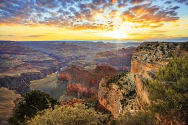 sunrise adlı ünlü grand Canyon yatay görüntüle