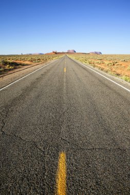 Dikey görüş uzun Amerikan road, ABD