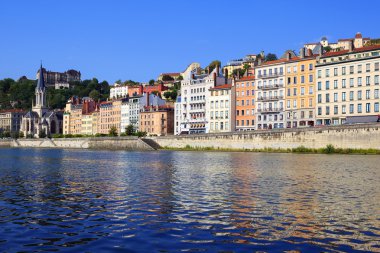Lyon cityscape saone River