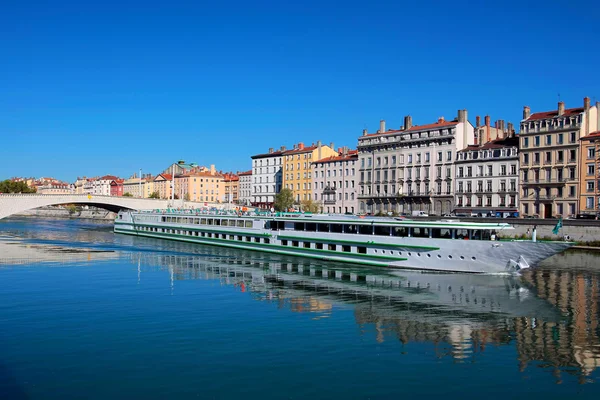 View of Lyon city and Saone River — Stock Photo, Image