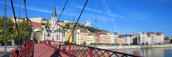 Lyon şehrinin panoramik görünüm — Stok fotoğraf