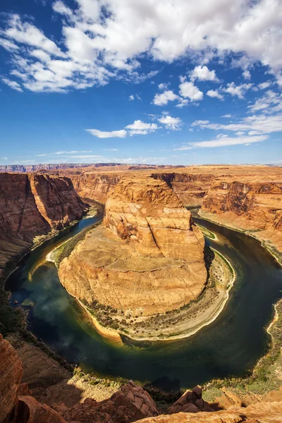 Vertikal syn på berömda horseshoe bend — Stockfoto