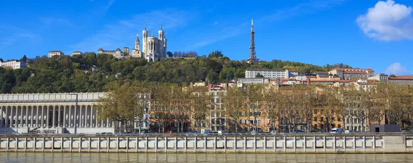 Lyon with basilica and courthouse — Stock Photo, Image