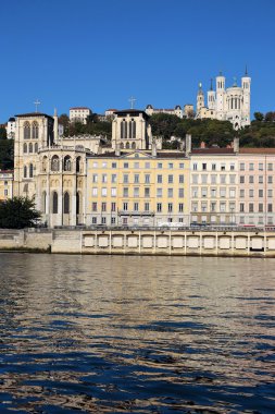 lyon ünlü bir görünümü ile saone Nehri