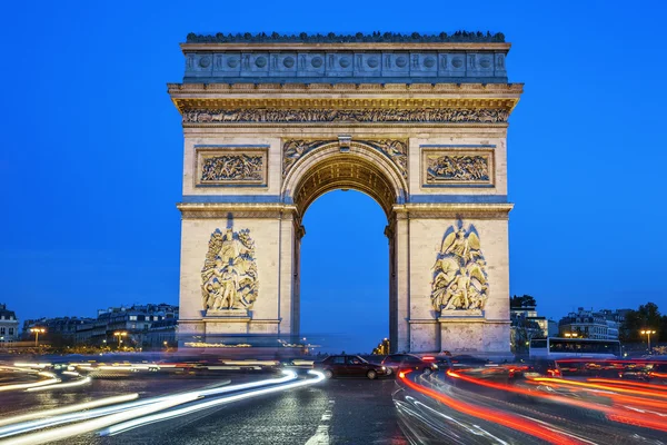 Arch of Triumph at night Stock Image
