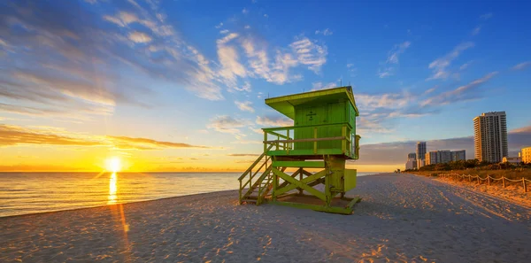 Beroemde miami south beach zonsopgang — Stockfoto