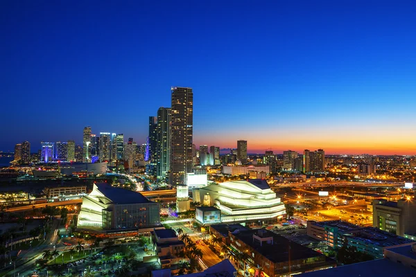 Miami downtown, gece — Stok fotoğraf