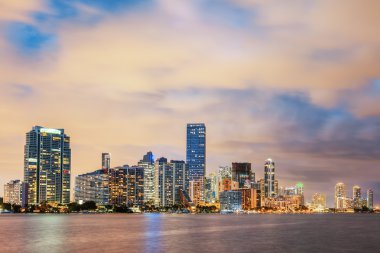 Miami, florida, yaz günbatımı마이애미 플로리다, 여름에는 석양