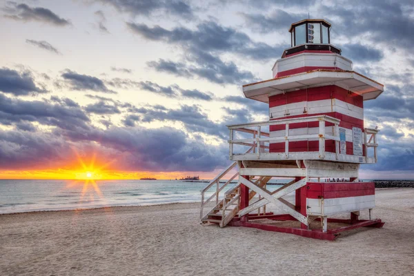 Célèbre lever de soleil Miami South Beach — Photo