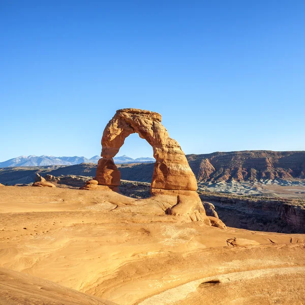 Sunset at famous Delicate Arch — Stock Photo, Image