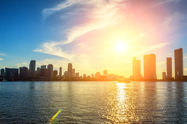 Miami florida, solnedgång — Stockfoto