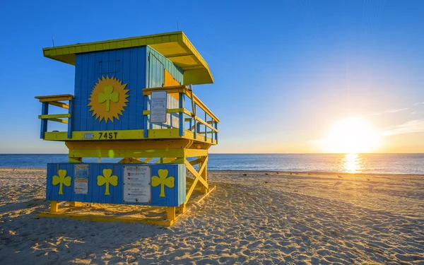 Beroemde miami south beach zonsopgang — Stockfoto