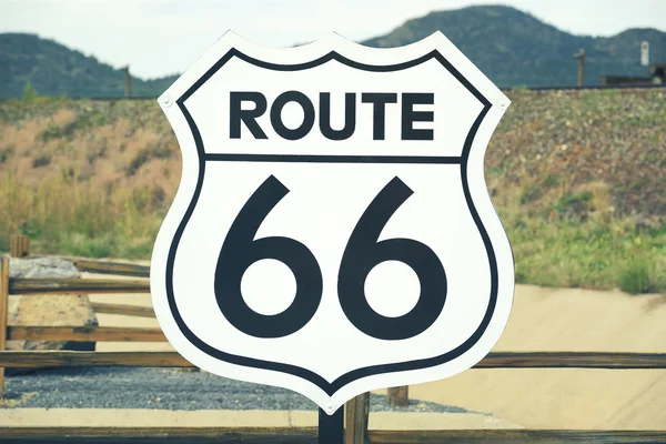 Wegweiser Route 66 lizenzfreie Stockbilder