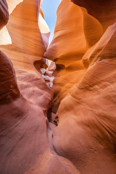 Vista verticale in Antelope Canyon — Foto Stock