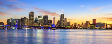 panoramik günbatımı, miami