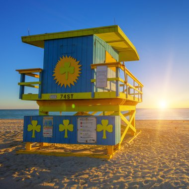 Miami south beach gündoğumu cankurtaran Kulesi ile