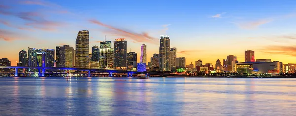 Coucher de soleil panoramique, Miami — Photo