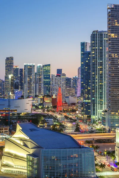 Vertikale Ansicht der Innenstadt von Miami — Stockfoto