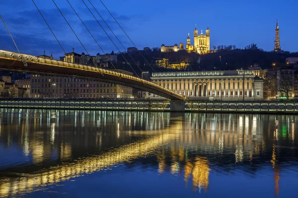 Lyon la nuit — Photo