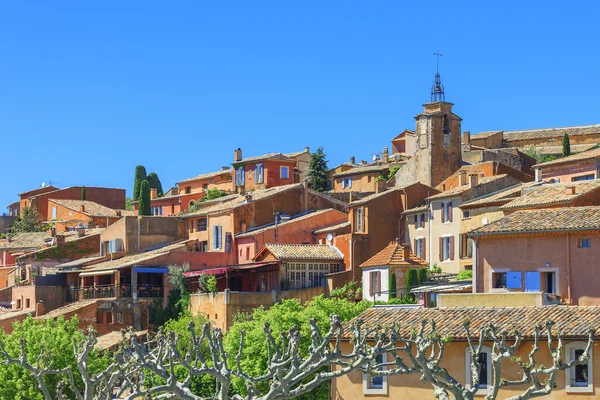 Roussillon village Royaltyfria Stockbilder