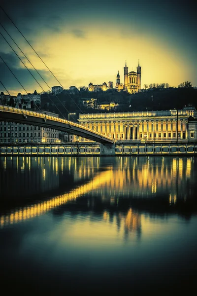 Saone-floden på lyon av nära — Stockfoto