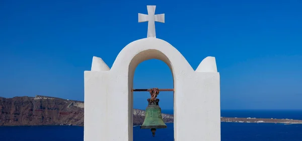 Tradiční Zvon Oie Santorini Řecko — Stock fotografie