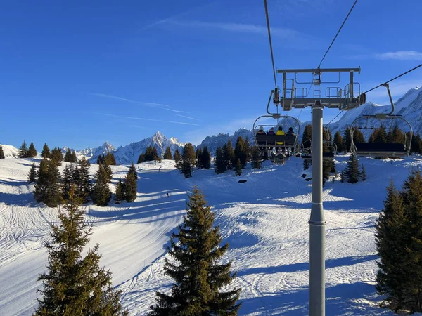 Chair Lift French Mountain Europe — Stock Photo, Image