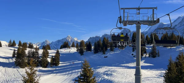 Chair Lift French Mountain Europe — Stockfoto