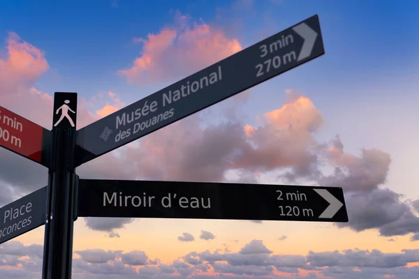 Miroir Eau 法国波尔多著名的地方 — 图库照片