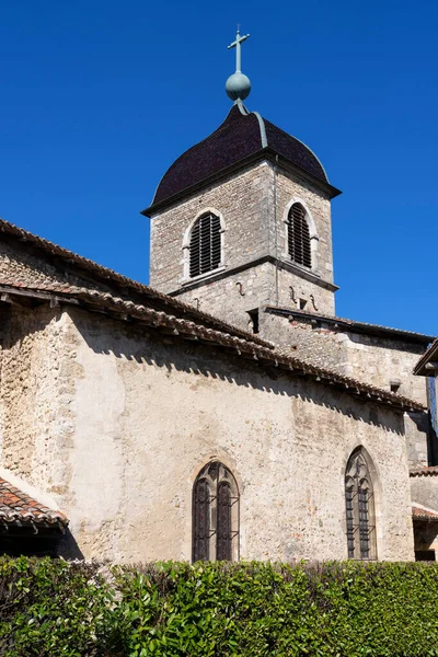 Bell Tower Perouges One Most Beautiful Villages France — Stock Photo, Image