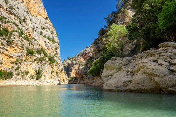 Verdon Gorge 'da manzara, Fransa, Avrupa' da ünlü bir site