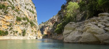 Verdon Gorge 'da manzara, Fransa, Avrupa' da ünlü bir site