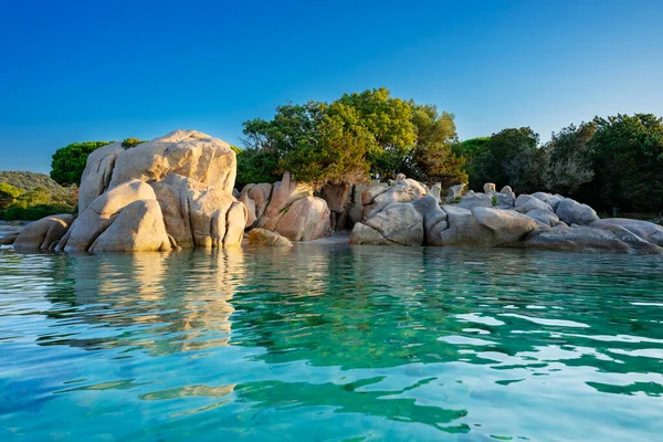 View Famous Rock Santa Giulia Beach Corsica — Fotografia de Stock