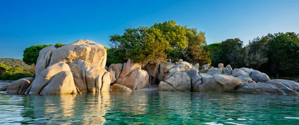 View Famous Rock Santa Giulia Beach Corsica — Stockfoto