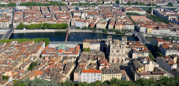 Aerial View Lyon City France — Stock Fotó