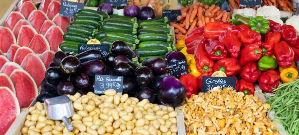 Vegetables Stall Market Sanary Sur Mer — Stock Photo, Image
