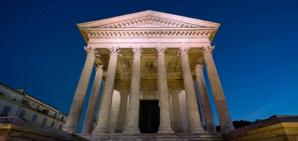 Célèbre Maison Carree Temple Raman Nîmes France — Photo