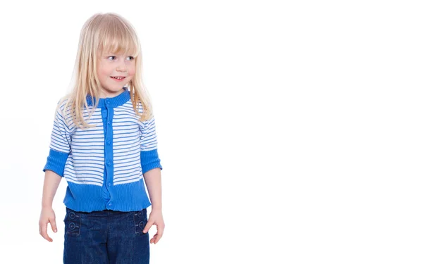 Portrait of a cheerful little girl — Stock Photo, Image