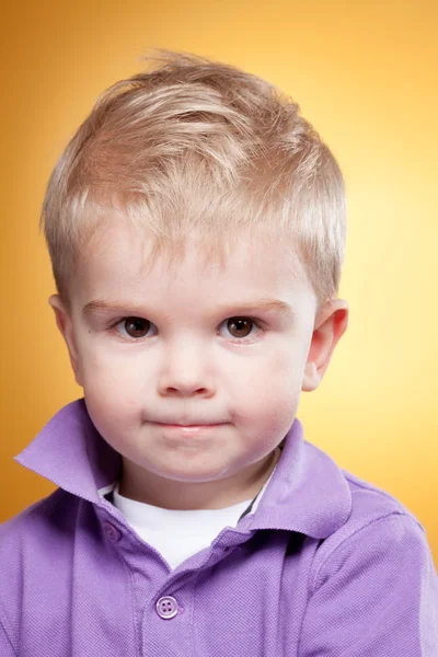 Portret van gelukkig vreugdevolle prachtige kleine jongen — Stockfoto