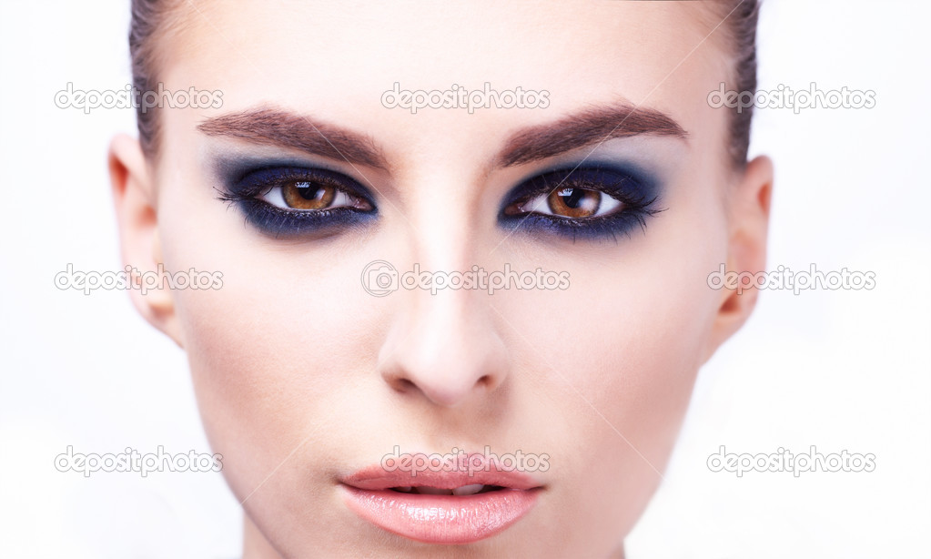 Close-up portrait of sexy young model